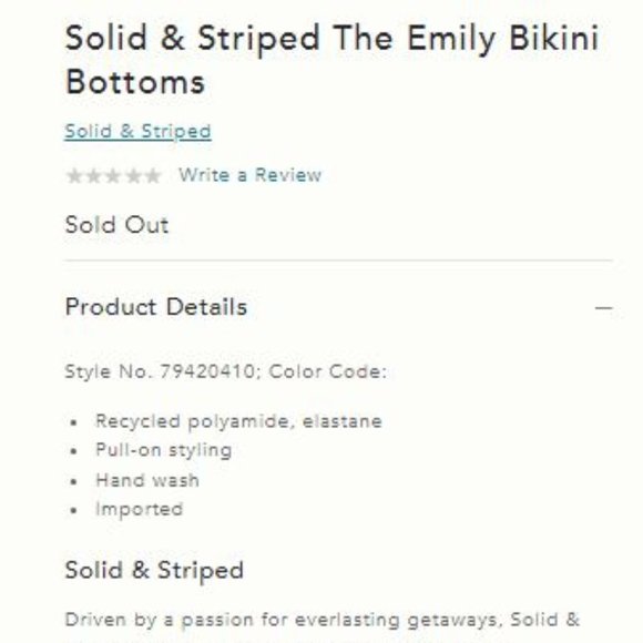 NWT Solid & Striped Bikini Bottoms - Picture 5 of 8